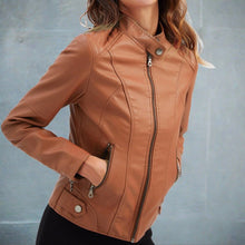 Diana Women's Leather Jacket – Elegant Regular Fit with Zipped Pockets & Zipper Closure