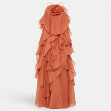 Women's Long Halter Dress with Flower