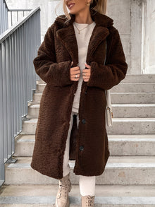Olive – Women's Fleece Jacket – Soft and Warm Winter Coat with Modern and Feminine Cut