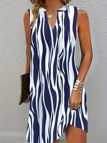 Norah Short Dress Woman – Sleeveless Striped Dress for Summer & Casual Look