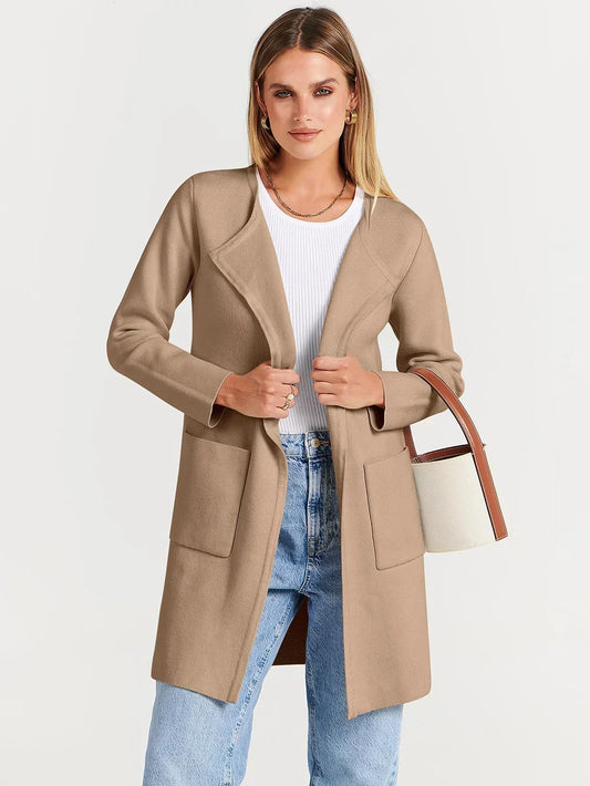Camille Laurent | Elegant Longline Coat For Women