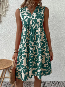 Elenya Summer Dress Woman – Lightweight Flared Dress with Floral Print in Breathable Blended Cotton