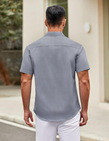 Harold Men's Shirt – Short Sleeve Shirt, Casual Chic & Comfortable Summer Style