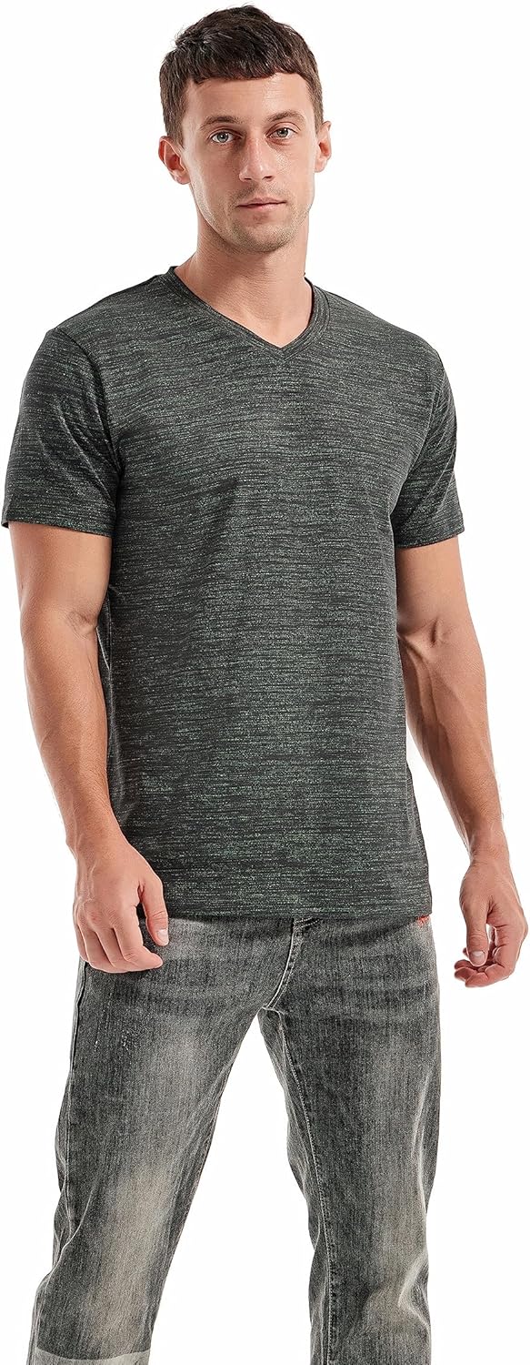 Ethan Men's T-Shirt – V-Neck Stretch Cotton Tee, Slim Fit & Casual Style