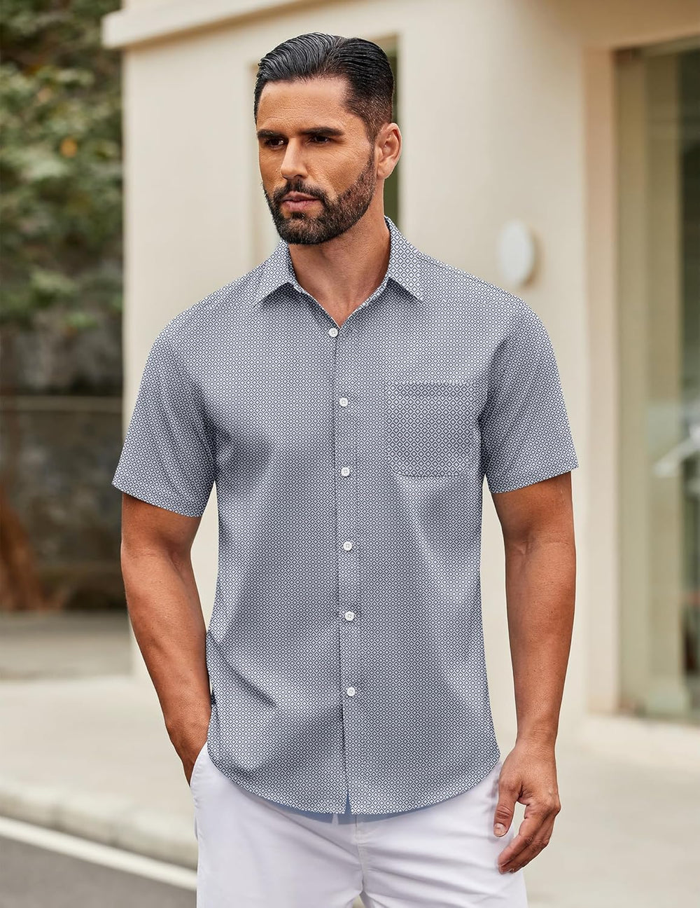 Harold Men's Shirt – Short Sleeve Shirt, Casual Chic & Comfortable Summer Style