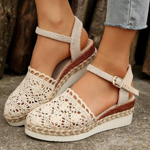 Bailey Espadrilles Woman – Bohemian Summer Shoes with Crocheted Detail & Natural Look