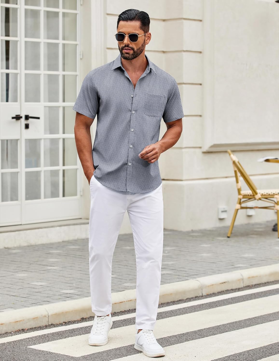 Harold Men's Shirt – Short Sleeve Shirt, Casual Chic & Comfortable Summer Style