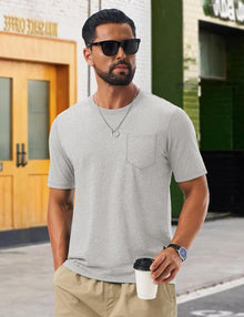 Leonardo Men's T-Shirt – Soft Cotton T-Shirt with Pocket, Breathable & Casual Summer