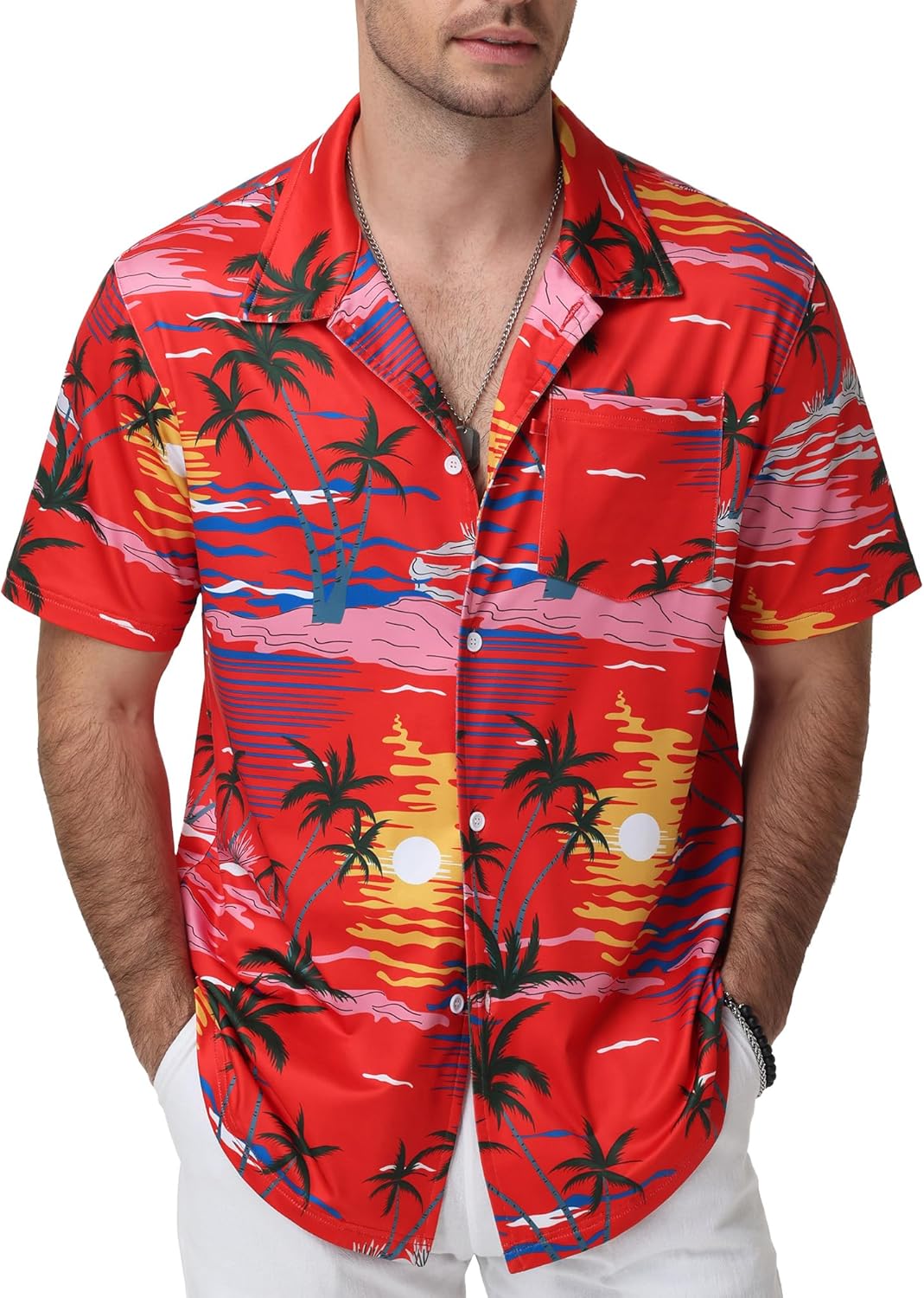 Diego Hawaiian Shirt for Men – Stretch Floral Shirt, Breathable & Wrinkle-Free