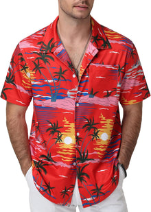 Diego Hawaiian Shirt for Men – Stretch Floral Shirt, Breathable & Wrinkle-Free