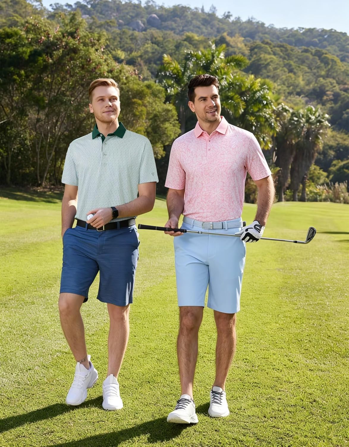 Victor Men's Polo – Printed Golf Polo, Breathable UPF30+ & Quick Drying