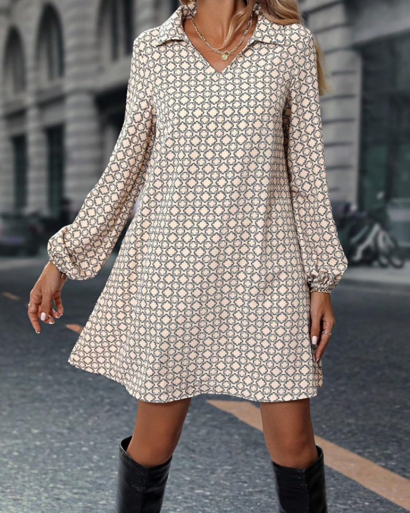 Talia Women's Robe – V-Neck, Long Sleeves & Elegant Comfortable A-Line Cut