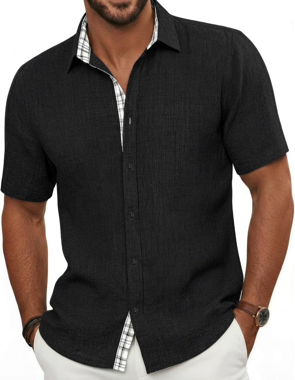 Alexandre Men's Shirt – Summer Stretch Shirt, Breathable & Casual Chic Style