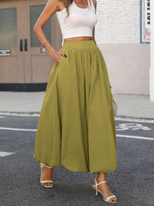 Laya Women's Bubble Skirt – Maxi Skirt with Elastic Waist, Voluminous & Chic