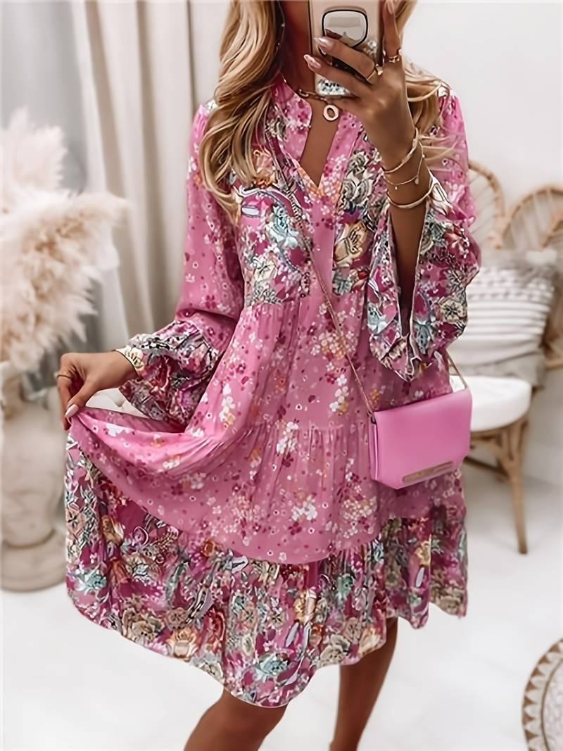 Pascale Bohemian Dress Woman – Lightweight maxi with timeless floral print & flattering cut