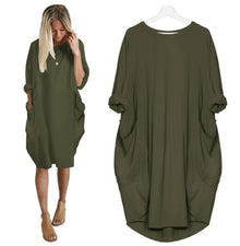 Delaney Summer Dress Woman – Lightweight Fabric, Loose Fit & Chic Round Neck