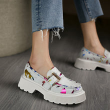 Stella Women's Shoes – Platform Cut-out Loafers with Buckle & Comfortable Rubber Sole