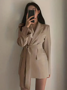 Nélia Blazer Dress Woman – Elegant Chic Tailored Dress with Long Sleeves for All Occasions