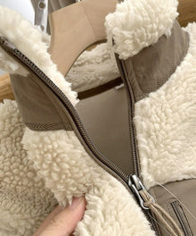 Lily Teddy Coat Woman – Warm Jacket with High Collar, Zipped Pockets & Casual Fit