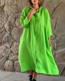 Alya Robe Chemise Woman – Fluid & Elegant for Summer, Office or Casual Outings
