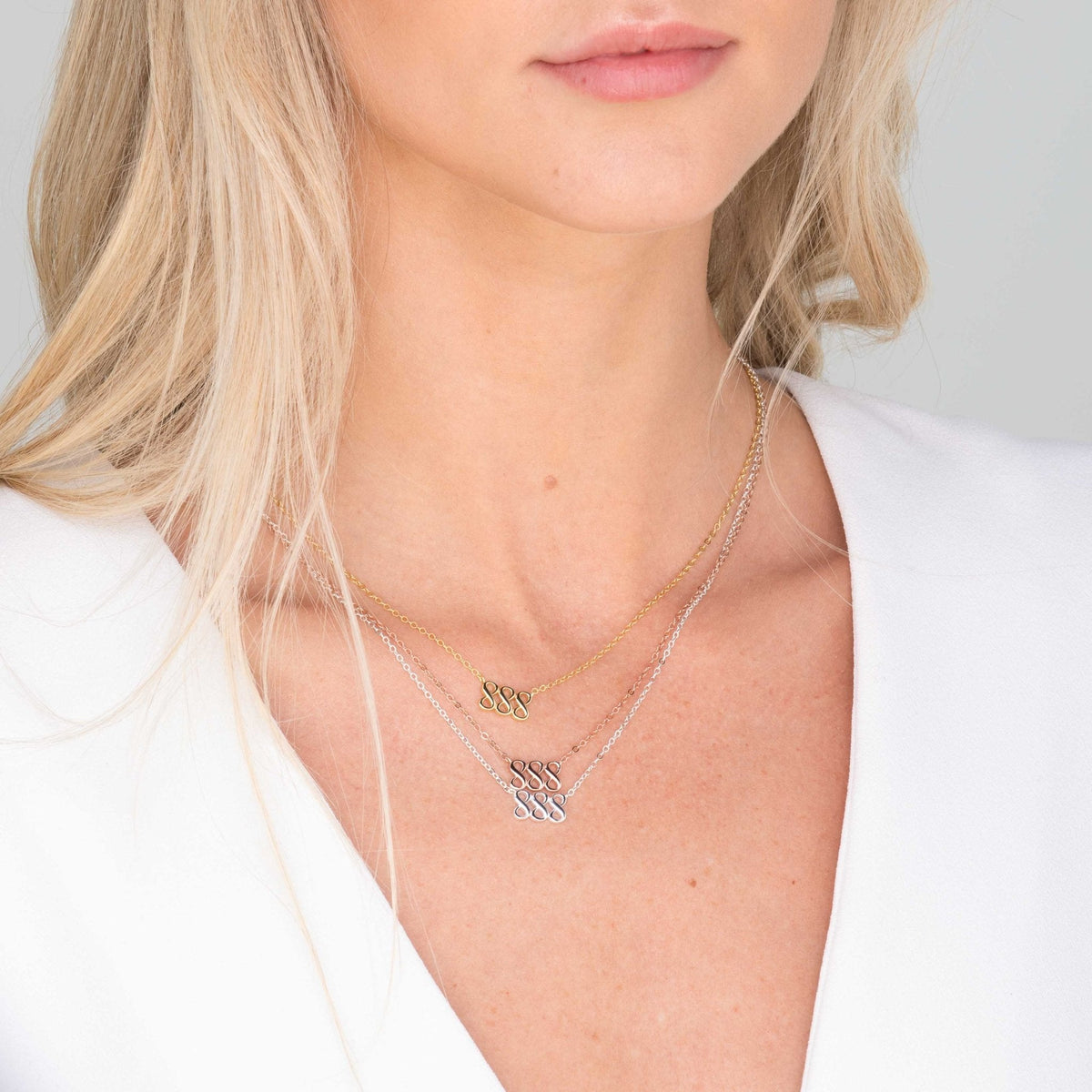 888 Angel Number Pendant Necklace