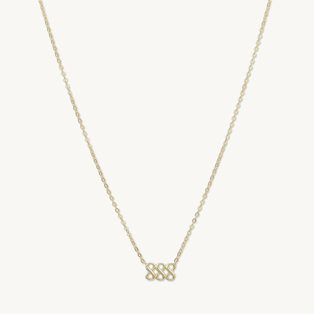 888 Angel Number Pendant Necklace