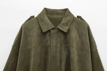 Isla Veste Femme en Daim – Elegant Oversize Jacket with Modern Cut & Soft Comfort