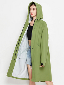Malia Women's Waterproof Jacket – Lightweight Windbreaker with Adjustable Hood & Practical Pockets