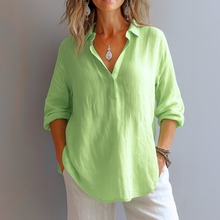 Elise Moreau | Blush Linen Relaxed Shirt with Effortless Elegance For Women