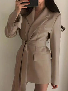 Nélia Blazer Dress Woman – Elegant Chic Tailored Dress with Long Sleeves for All Occasions