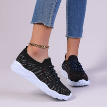 Naomi Ballerinas Woman – Shoes in Openwork Mesh with Laces & Flat Sole