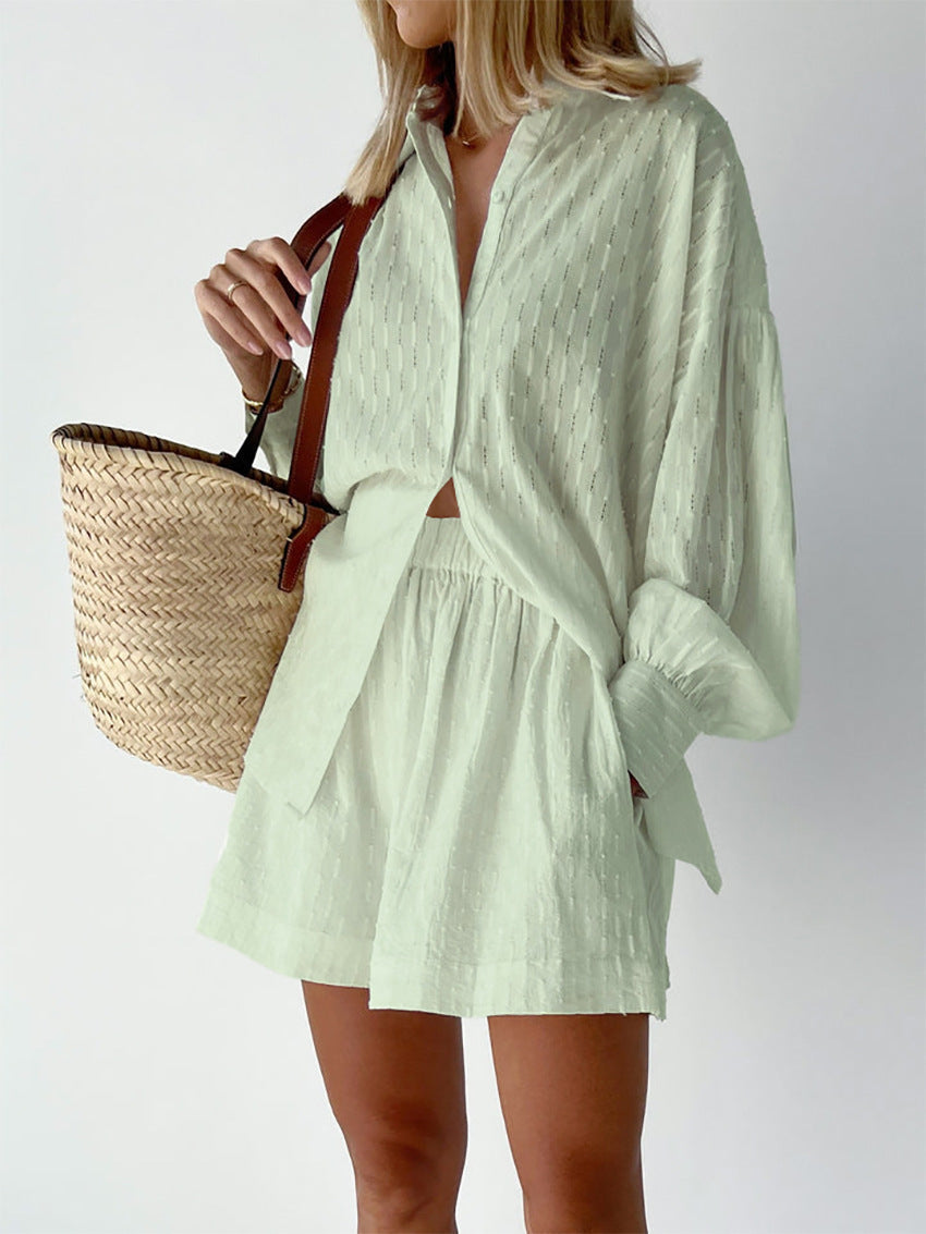 Aaliyah Women's Summer Set – Lightweight Cotton Set with Top and Shorts in Casual Style