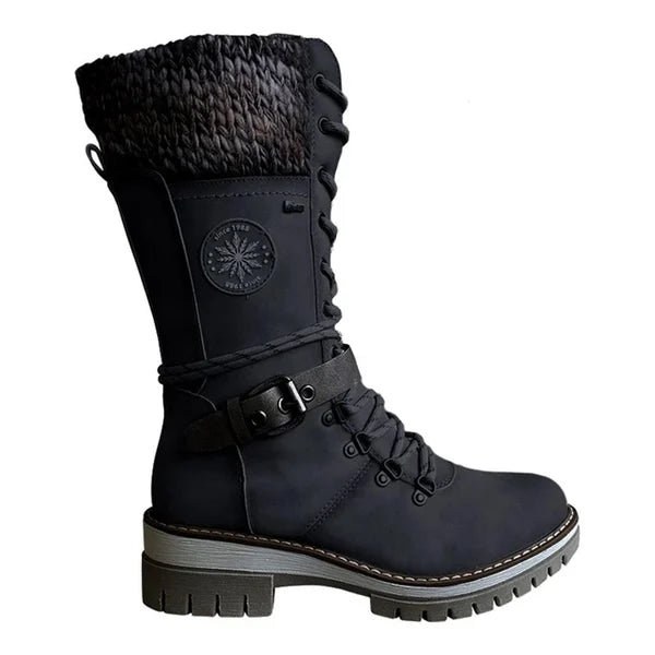 Kylee High Boots Women Winter – Elegant with Warm Insulation, Comfortable Lining & Zipper Closure