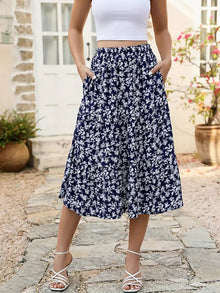 Floral Skirt Women Zia – Flared A-Line Cut with Pockets, Lightweight for Spring & Summer