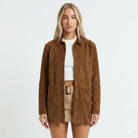 Sophie Laurent | Suede Shirt Jacket For Women