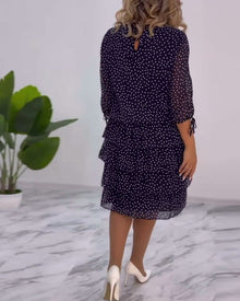 Dress Woman Yasmine – Elegant Tiered Polka Dot Dress with Airy and Feminine Cut