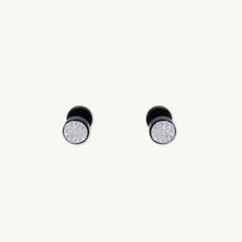8mm Unisex Circle Crystal Stud Earrings