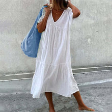 April Robe Maxi Femme – Floral Print in Cotton, Airy & Loose A-Line Cut