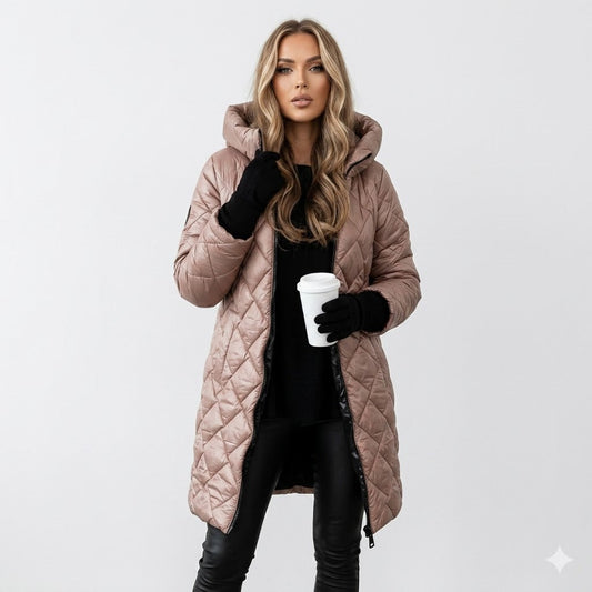 Camille Rousseau | Luxe Quilted Long Puffer Coat For Women