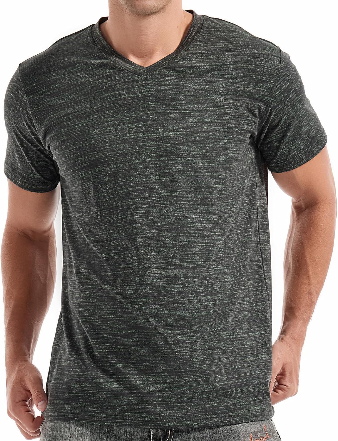 Ethan Men's T-Shirt – V-Neck Stretch Cotton Tee, Slim Fit & Casual Style