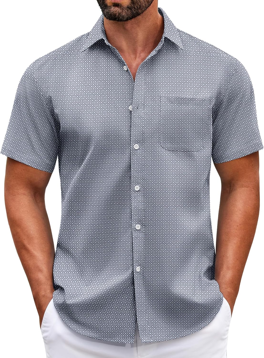 Harold Men's Shirt – Short Sleeve Shirt, Casual Chic & Comfortable Summer Style