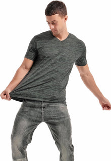 Ethan Men's T-Shirt – V-Neck Stretch Cotton Tee, Slim Fit & Casual Style