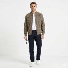 Luca Bianchi | Premium Suede-Touch Bomber Jacket For Men