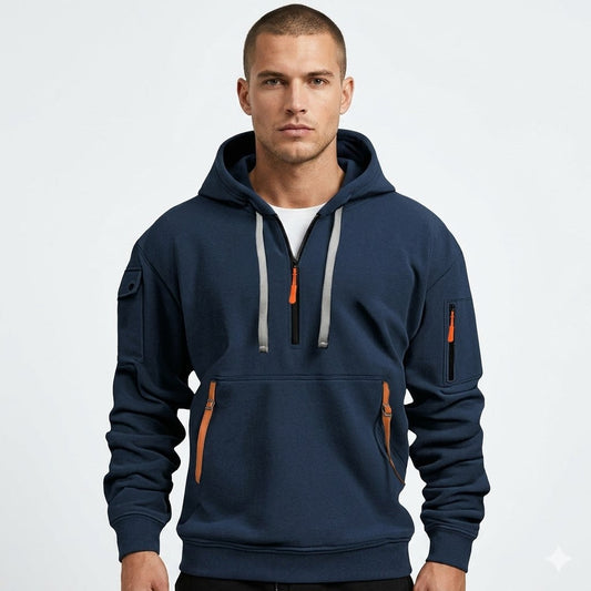 Mason Whitaker | Utility Half-Zip Hoodie For Men