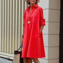 Brynlee Robe Chemise Woman – Elegant A-Line Dress with Long Sleeves for Office & Leisure