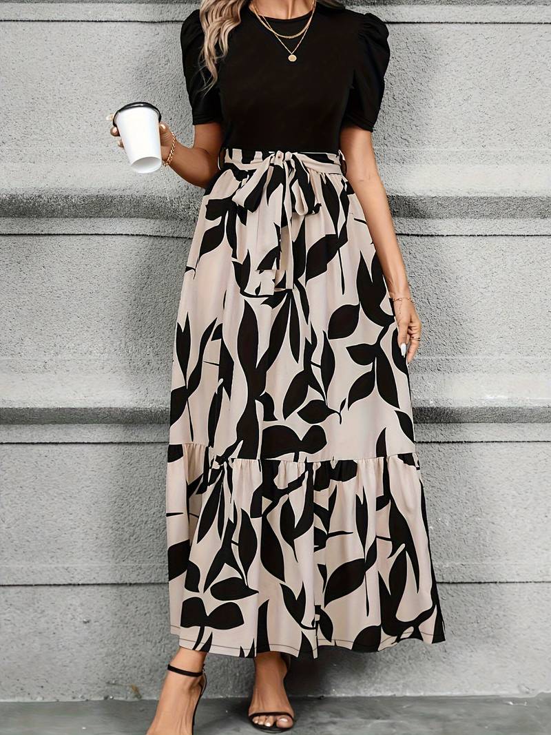 Lulu Floral Dress Woman – Round Neck & Floral Print Ideal Spring-Summer