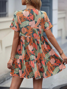 Aurora Summer Dress Woman – Light Dress with Bat Sleeves, Ruffles & Comfortable Fit