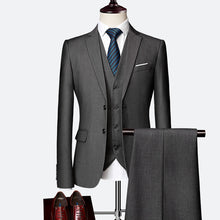 David Men's Costume – Elegant 3-Piece Suit, Breathable & Comfortable for Weddings & Business