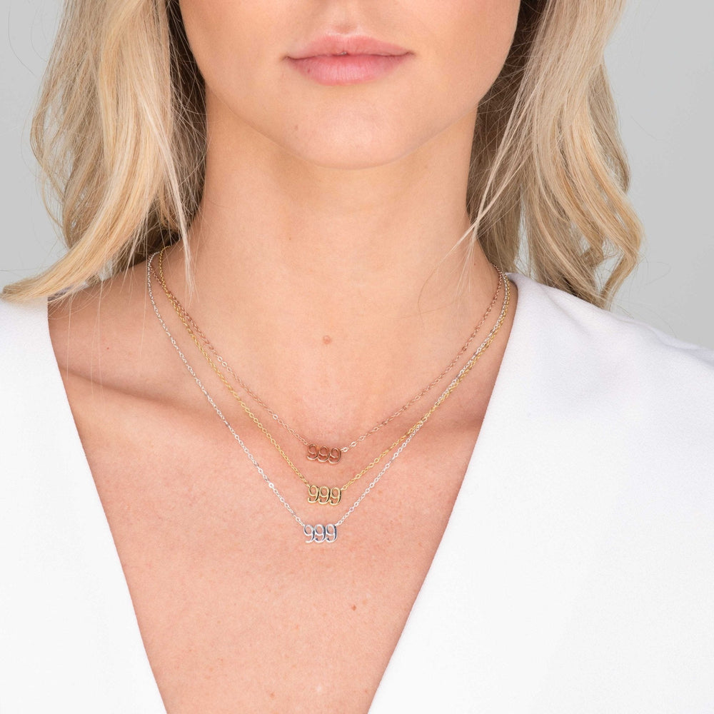 999 Angel Number Pendant Necklace