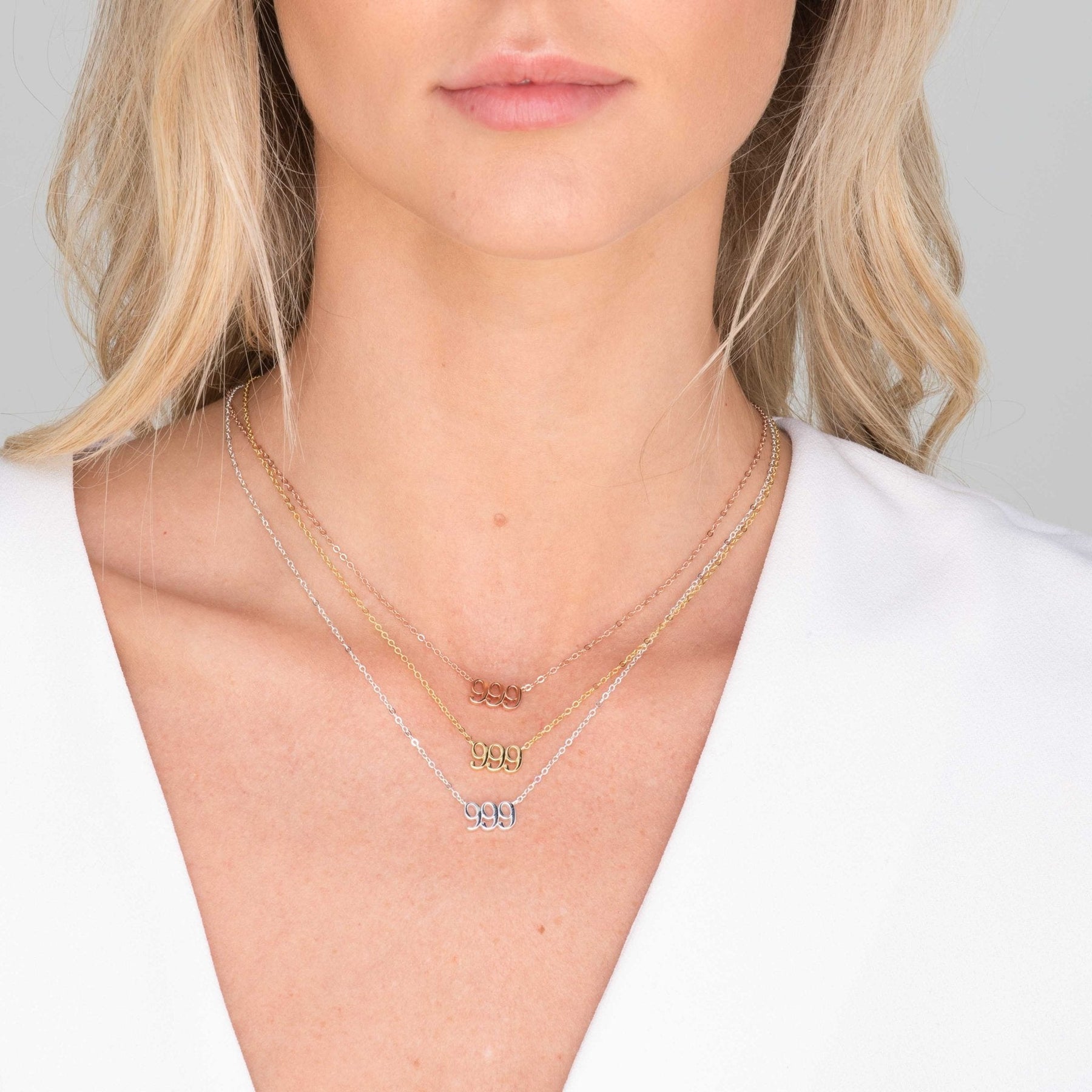 999 Angel Number Pendant Necklace